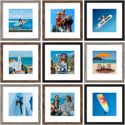 Vittanly 8x10 Picture Frames Set of 9 for Wall or Tabletop Display, Gold