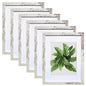 SESEAT 8x10 Picture Frame Brown Set of 6, Display Pictures 5x7 With mat or 8x10 Without Mat