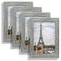 Hongkee 8x10 Picture Frame Set of 4, Real Glass and Wood Frame, 5x7 Mat
