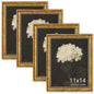 4x6 Picture Frame Set of 4 Vintage Bronze Gold for Tabletop & Wall