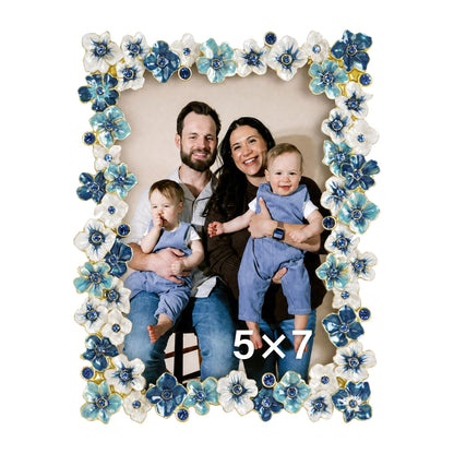 4x6 Pink Flower Picture Frame with Rhinestones