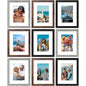 Vittanly 8x10 Picture Frames Set of 9 for Wall or Tabletop Display, Gold