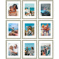 Vittanly 8x10 Picture Frames Set of 9 for Wall or Tabletop Display, Gold