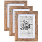 Califortree 5x7 Picture Frame - Can Display Photo 4x6 with Mat, Wood Frame with Shatterproof Plexiglass, Wall & Tabletop Display, Rustic Brown