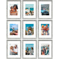 Vittanly 8x10 Picture Frames Set of 9 for Wall or Tabletop Display, Gold