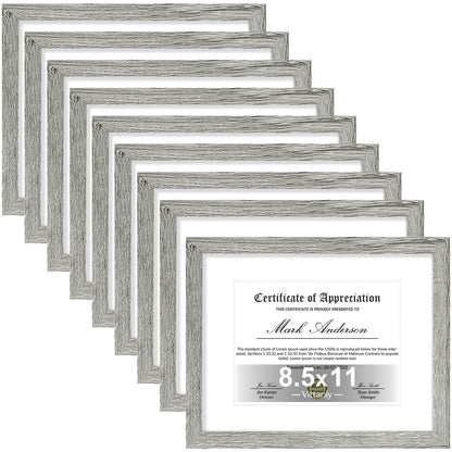 Vittanly 8x10 Picture Frames Set of 9 for Wall or Tabletop Display, Gold