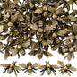 Weysat 50 Pcs Mini Bronze Bird Statue, Falls Bird Figurine Decor
