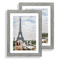 Hongkee 5x7 Picture Frame Set of 2, Real Glass and Wood Frame for Mat 4x6