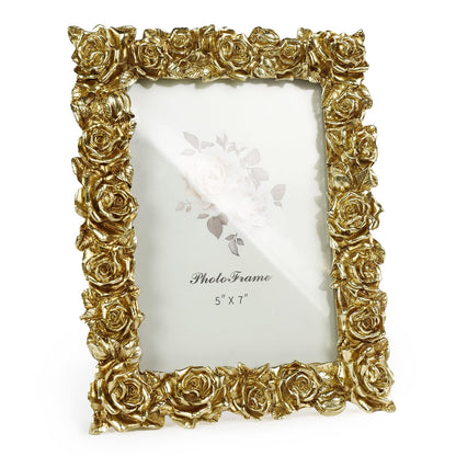 Cuspin 4x6 Vintage Picture Frame Gold Ornate Resin Arched Photo Frame