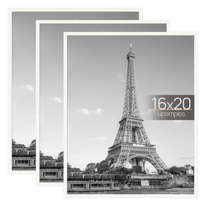 upsimples 16x24 Poster Frame, Easy Slide-In Assembly, Black, 3 Pack