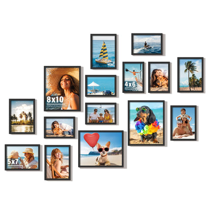 DUENPY 12 Pack Gallery Collage Frame Mixed Sizes Black