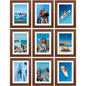 Vittanly 8x10 Picture Frames Set of 9 for Wall or Tabletop Display, Gold