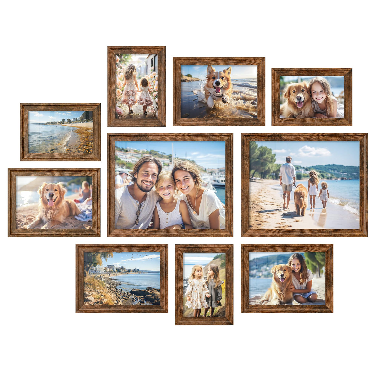 SONGMICS Gallery Wall Frame Set of 10, Hanging or Tabletop Display