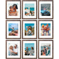 Vittanly 8x10 Picture Frames Set of 9 for Wall or Tabletop Display, Gold