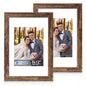 Hongkee 5x7 Picture Frame Set of 2, Real Glass and Wood Frame for Mat 4x6