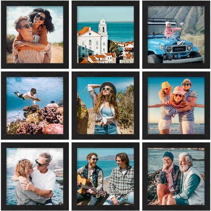 Vittanly 8x10 Picture Frames Set of 9 for Wall or Tabletop Display, Gold