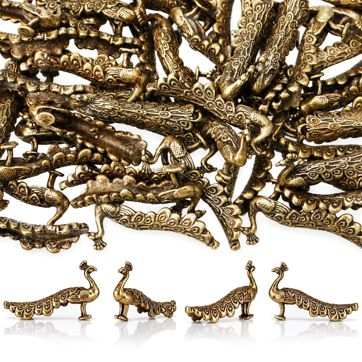 Civaner 24 Pcs Mini Sheep Figurines, Miniature Lamb, Mini Brass Figurines
