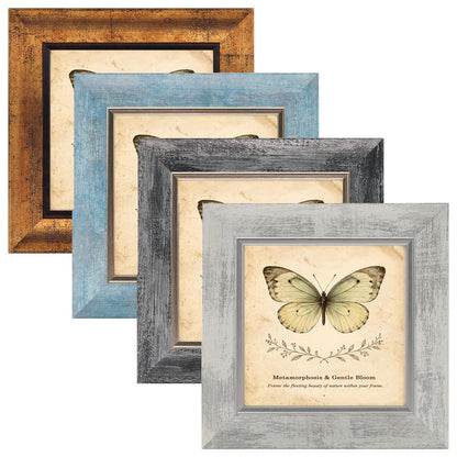 XUANLUO 5x7 Picture Frames Set of 4,Rustic Retro Photo Frame(Multicolor)
