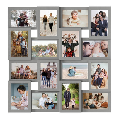 J.M.Deco Collage Picture Frames for Wall 24 Slots, Large Photo Frame Collage Wall Hanging for 4 x 6 Photo, Christmas Gift for Family or Friends - Retro Gold