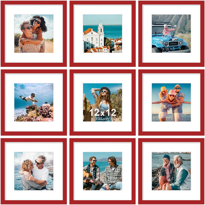 Vittanly 8x10 Picture Frames Set of 9 for Wall or Tabletop Display, Gold