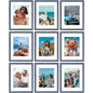 Vittanly 8x10 Picture Frames Set of 9 for Wall or Tabletop Display, Gold