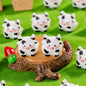 50 Pcs Mini Resin Cow Figurine Bulk Mini Cow Figurine Cake Decorations Cute Miniature Resin Sculpture Ornament Micro Landscape Office Garden Desk Party Tabletop Decor