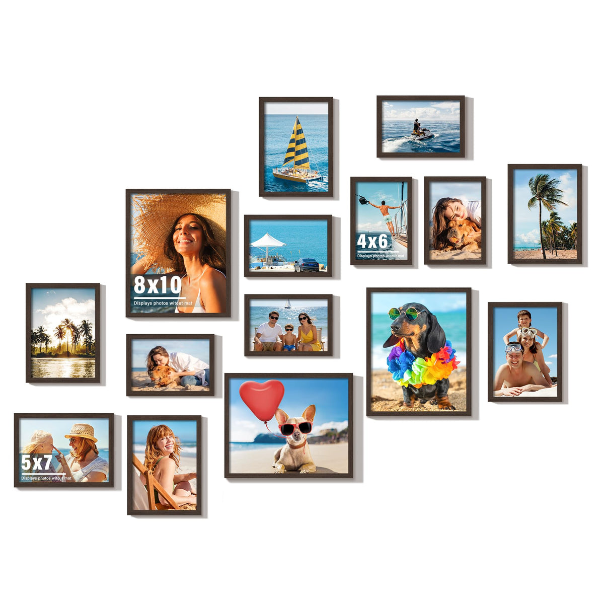 DUENPY 12 Pack Gallery Collage Frame Mixed Sizes Black