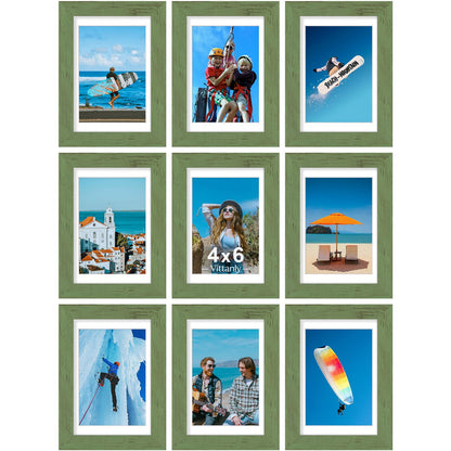 Vittanly 8x10 Picture Frames Set of 9 for Wall or Tabletop Display, Gold