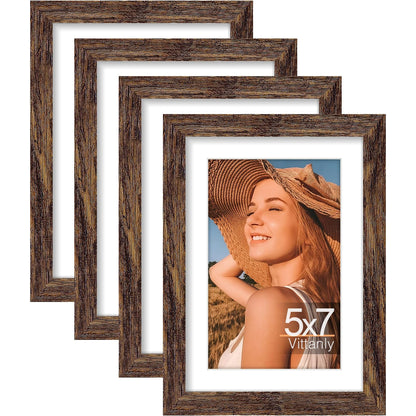 Vittanly 8x10 Picture Frames Set of 4, for Wall or Tabletop, Pale Pink