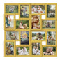 J.M.Deco Collage Picture Frames for Wall 24 Slots, Large Photo Frame Collage Wall Hanging for 4 x 6 Photo, Christmas Gift for Family or Friends - Retro Gold