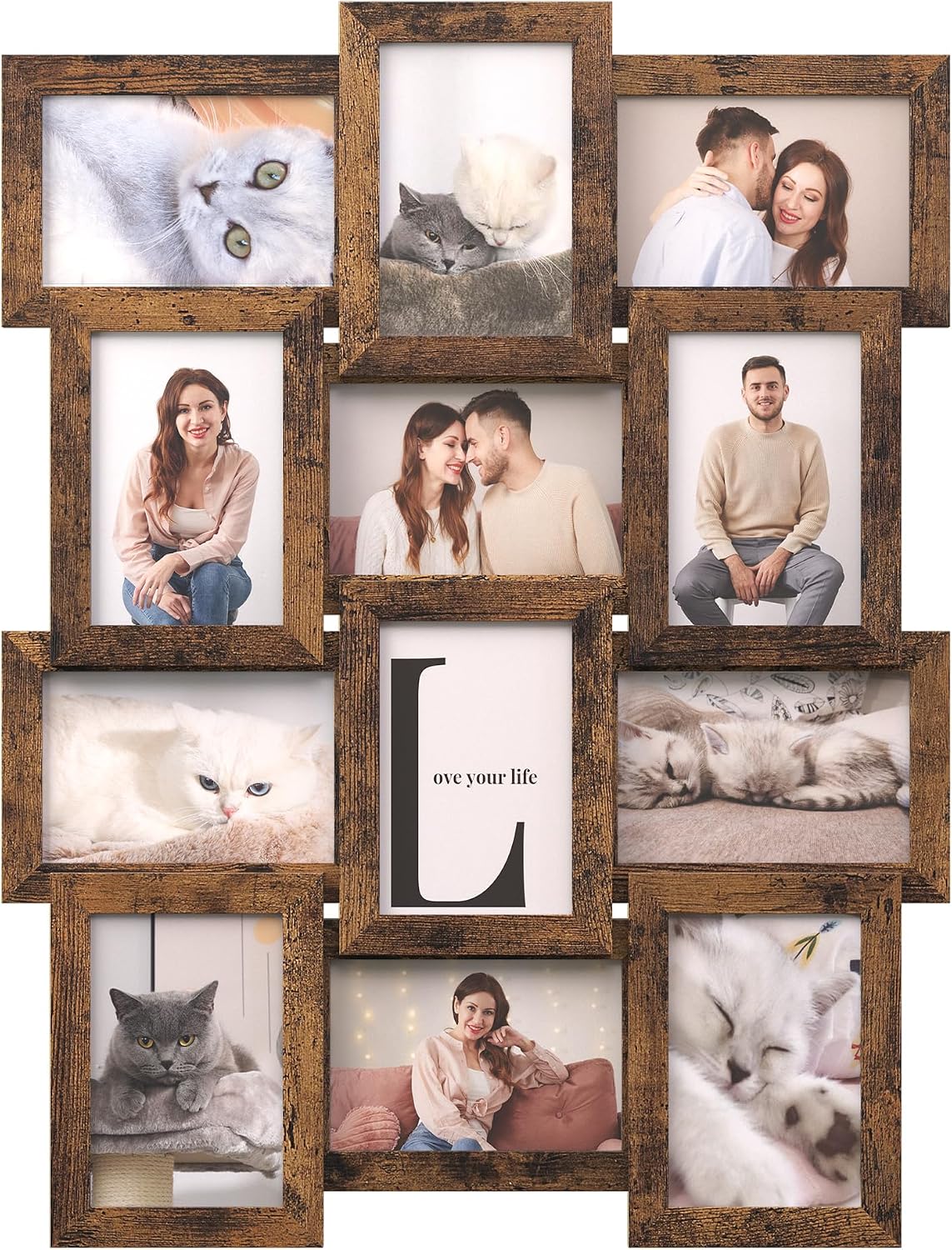 SONGMICS Collage Picture Frames, 4 x 6 for Wall Decor, Set of 12
