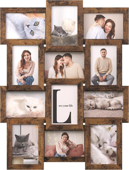 SONGMICS Collage Picture Frames, 4 x 6 for Wall Decor, Set of 12