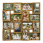 J.M.Deco Collage Picture Frames for Wall 24 Slots, Large Photo Frame Collage Wall Hanging for 4 x 6 Photo, Christmas Gift for Family or Friends - Retro Gold