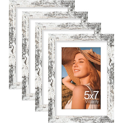 Vittanly 8x10 Picture Frames Set of 4, for Wall or Tabletop, Pale Pink