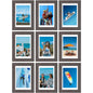 Vittanly 8x10 Picture Frames Set of 9 for Wall or Tabletop Display, Gold