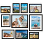 FIXSMITH 10 Pack Picture Frames Collage Wall Decor for Mounting or Tabletop Display, Gallery Wall Frame Set with Two 8x10 Black Frames, Four 5x7 Frames and Four 4x6 Frames, Multi-Pack Photo Frame Set