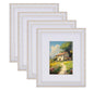 eletecpro 8x10 Vintage Picture Frame, Glass Cover, Gold, 4-Pack