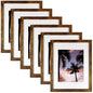 SESEAT 8x10 Picture Frame Brown Set of 6, Display Pictures 5x7 With mat or 8x10 Without Mat