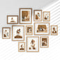Venusmiles 20 Pack Picture Frames Collage Wall Decor, Gallery Frame Set for Wall Mounting or Tabletop Display, Multi Sizes Including 4pcs 8x10, 8pcs 5x7, 8pcs 4x6, Oak