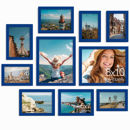 Vittanly 10 Pack Picture Frames Collage Wall Decor, Black