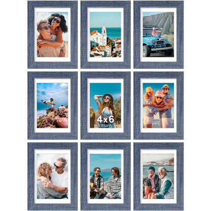 Vittanly 8x10 Picture Frames Set of 9 for Wall or Tabletop Display, Gold
