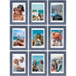 Vittanly 8x10 Picture Frames Set of 9 for Wall or Tabletop Display, Gold