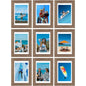 Vittanly 8x10 Picture Frames Set of 9 for Wall or Tabletop Display, Gold