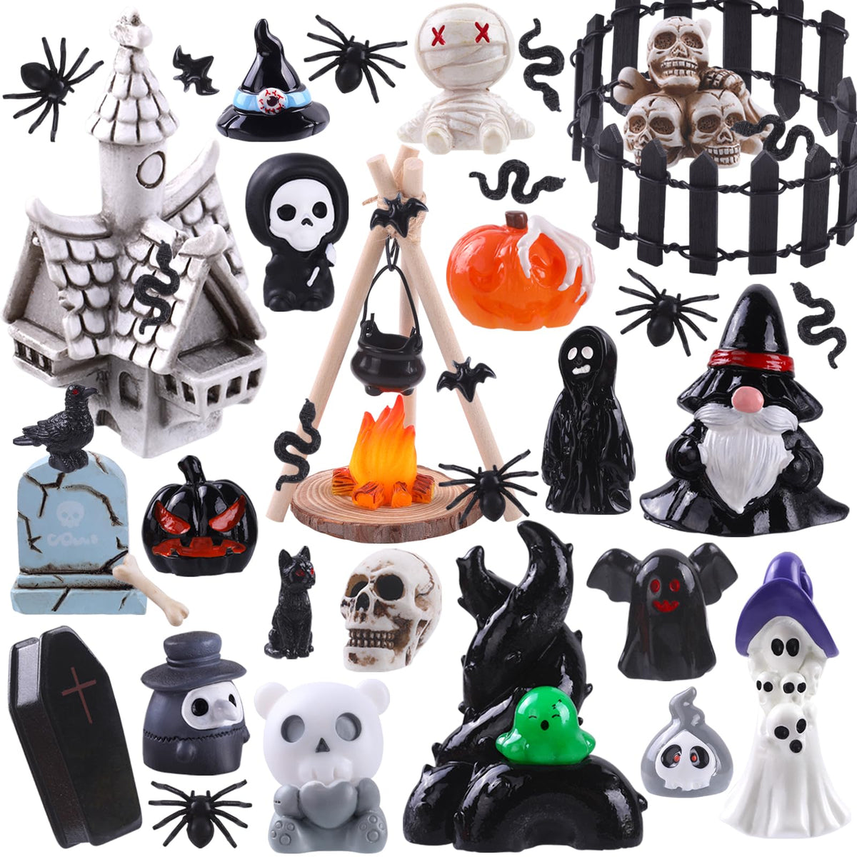 DIYDEC 40pcs Mini Resin Animal 40 Styles Tiny Resin Animals Miniature Little Small Animal Figures Bulk for Micro Fairy Garden Landscape Accessories Dollhouse Hide Crafts Decor Aquarium Toys