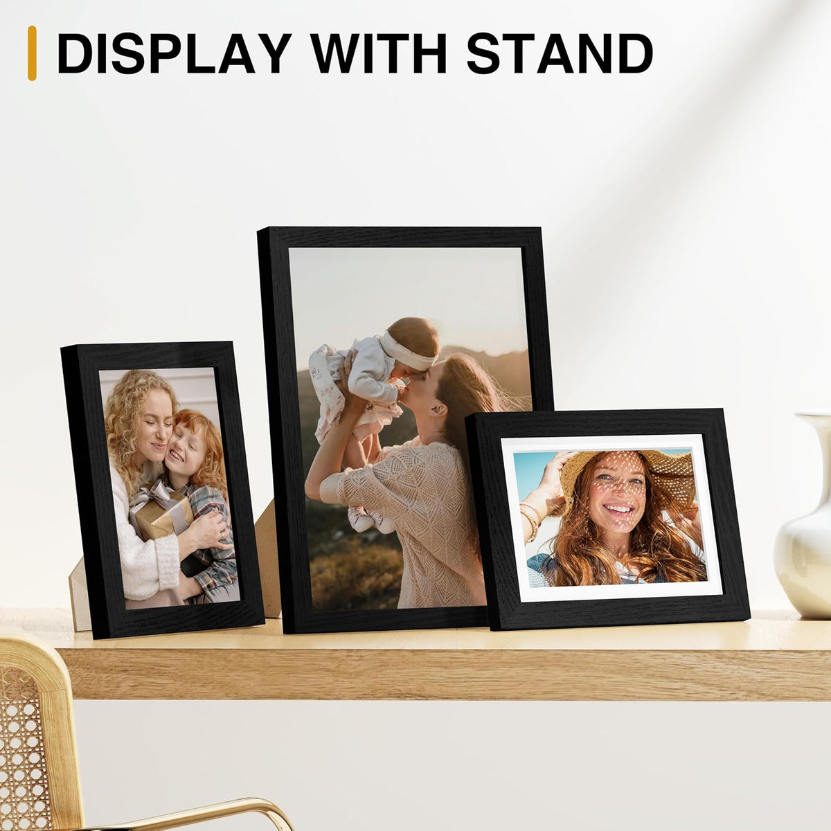 Vittanly 12 Pack Picture Frames Collage Wall Decor, Black