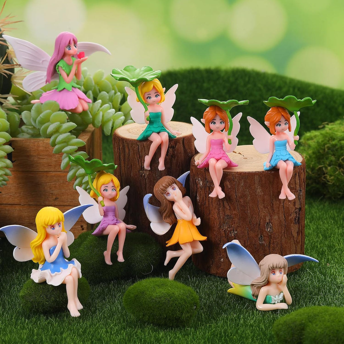 20 Pcs Fairy Figurines Miniature Fairies Full Collection Garden