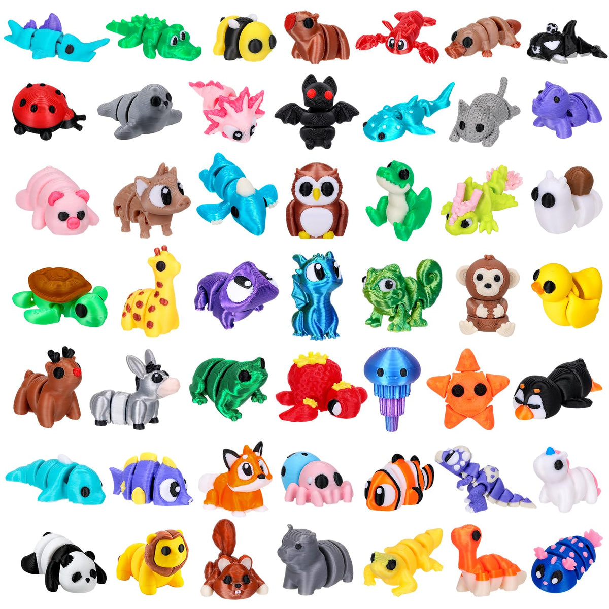 ywevyezc 42 Pcs Mini Resin Animals 42 Styles Resin Animals Figurines Bulk for Micro Garden Hide Accessories Crafts Decor