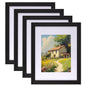eletecpro 8x10 Vintage Picture Frame, Glass Cover, Gold, 4-Pack