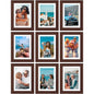 Vittanly 8x10 Picture Frames Set of 9 for Wall or Tabletop Display, Gold