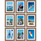 Vittanly 8x10 Picture Frames Set of 9 for Wall or Tabletop Display, Gold